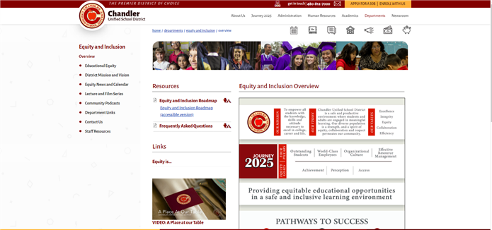 CUSD Department of Equity and Inclusion website